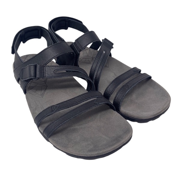 Merrell Sandspur Sandals Women's 10 Black Leather Comfort Strappy Sport Hiking - Picture 6 of 9